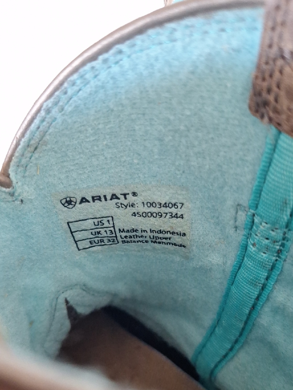 Ariat Girls Kid Boots Size 1 - Picture 2 of 12